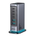 Ładowarka Joyroom JR-TCM02 wieloportowa GaN 65W EU 4x USB-C 2x USB-A - ciemnoszara