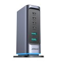 Ładowarka Joyroom JR-TCM02 wieloportowa GaN 65W EU 4x USB-C 2x USB-A - ciemnoszara