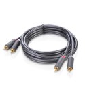 Kabel Ugreen AV104 30747 audio 2RCA (męski) / 2RCA (męski) 1m - szary