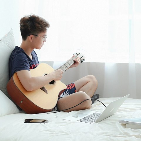 Kabel Ugreen AV127 10630 audio TRS mini jack 3,5mm / jack 6,35mm 5m - szary