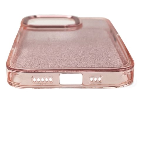 Etui Glitter Case na iPhone 16 Pro Max - różowe z brokatem