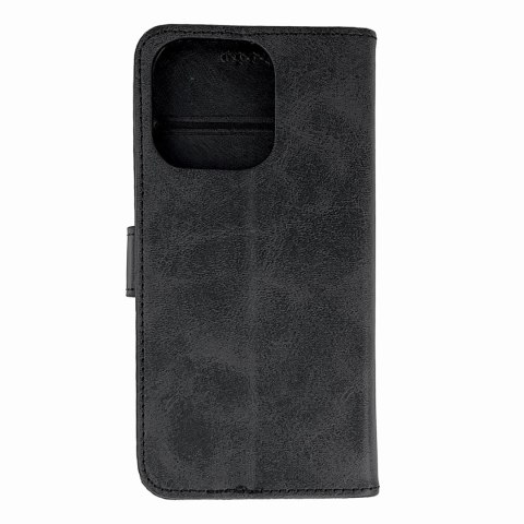 Etui Leather Book Case na iPhone 16 Pro Max - czarne