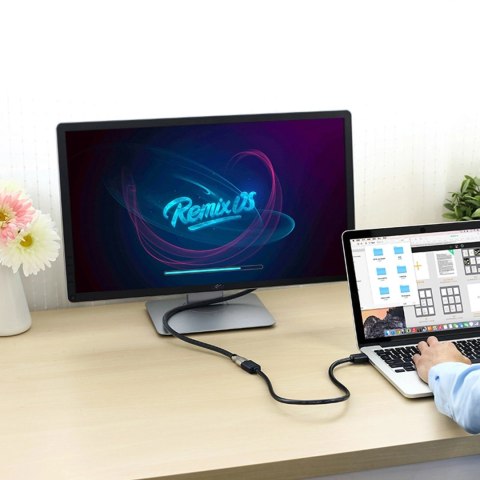 Kabel Ugreen HD107 10145 HDMI (męski) - HDMI (żeński) 4K 3m - czarny