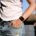 Pasek Tech-Protect LeatherFit na Apple Watch 4 / 5 / 6 / 7 / 8 / 9 / SE / Ultra 1 / 2 (42/44/45/49 mm) - brązowy