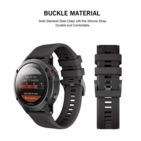 Pasek Tech-Protect Smooth na Garmin Fenix 3 / 5X / 3HR / 5X Plus / 6X / 6X Pro / 7X - czarne