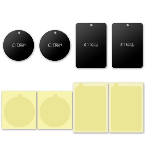 Płytki magnetyczne Tech-Protect MetalPlate do uchwytów samochodowych - czarne (4 szt.)