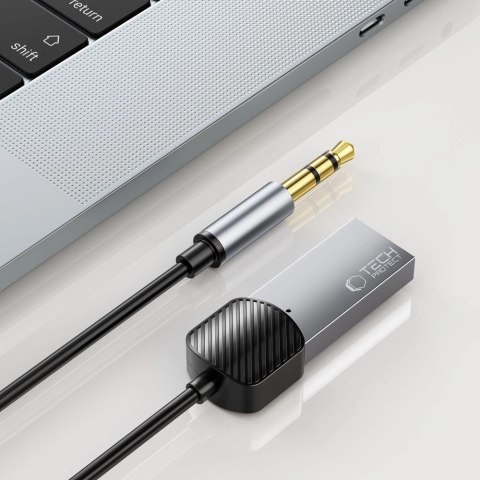 Adapter Tech-Protect UltraBoost audio mini jack 3.5mm (męski) / Bluetooth - szary