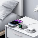 Ładowarka Tech-Protect QI15W-A32 indukcyjna 3w1 z MagSafe na smartfon / Apple Watch / AirPods - szara