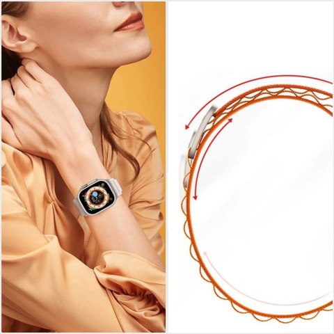 Pasek Tech-Protect Nylon Pro na Apple Watch 4 / 5 / 6 / 7 / 8 / 9 / SE / Ultra 1 / 2 (42/44/45/49 mm) - tytanowo-oliwkowy
