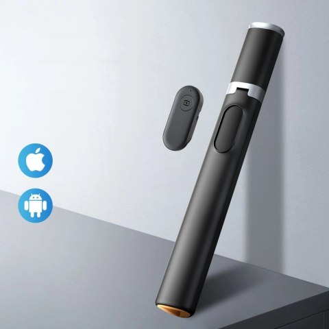 Selfie stick Tech-Protect L08S Bluetooth z pilotem, tripodem do 141cm - czarny