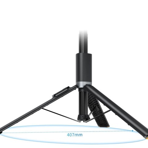 Selfie stick Tech-Protect L08S Bluetooth z pilotem, tripodem do 141cm - czarny