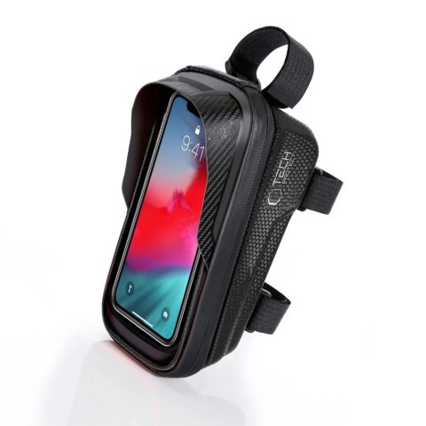 Torba Tech-Protect V2 rowerowa z miejscem na telefon 1l - czarna
