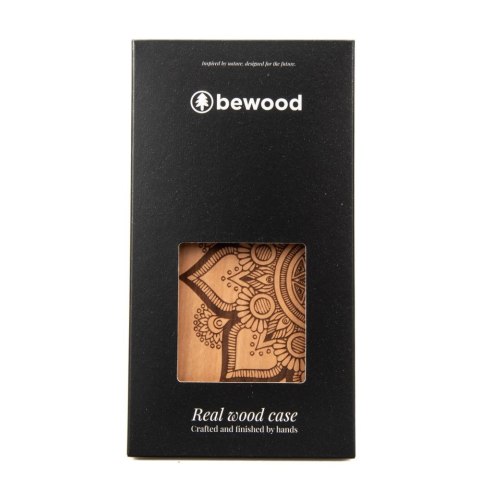 Etui Bewood Mandala Jabłoń drewniane na iPhone 14 Plus - jasnobrązowe