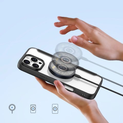 Etui Dux Ducis Skin X Pro na iPhone 16 Pro Max z MagSafe i klapką - czarne