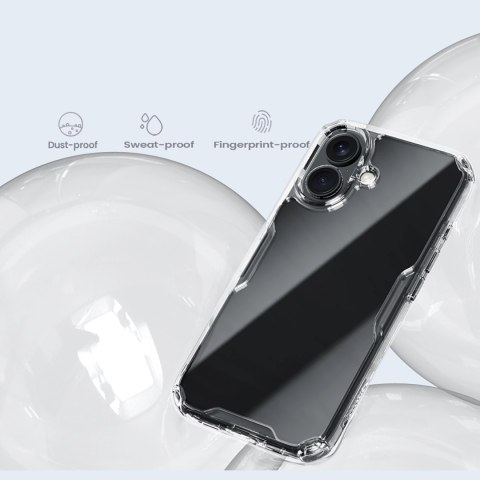 Etui Nillkin Nature Pro Case na iPhone 16 - przezroczysto-białe