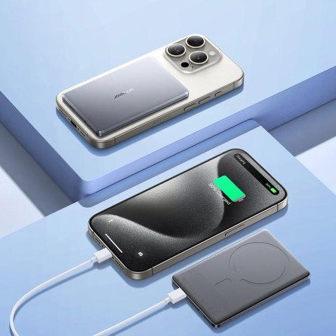 Powerbank Joyroom JR-PBM08 5000mAh 20W ultracienki z ładowaniem indukcyjnym - szary