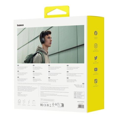 Słuchawki bezprzewodowe Baseus Bass 30 Max nauszne Bluetooth 5.3 - czarne