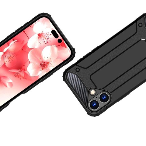 Etui Hybrid Armor pancerne na iPhone 16 Plus - czarne