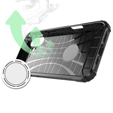 Etui Hybrid Armor pancerne na iPhone 16 Plus - czarne