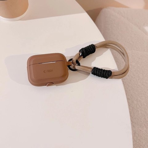 Etui Tech-Protect Silicone Rope na Apple AirPods Pro 1 / 2 - brązowy