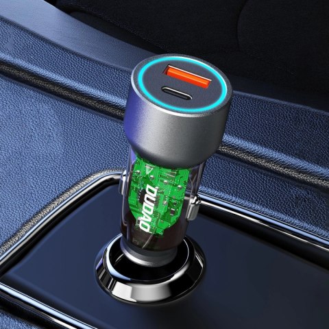 Ładowarka samochodowa Dudao R4T 25W USB-A / USB-C - szara