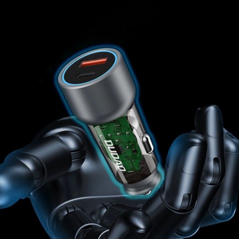 Ładowarka samochodowa Dudao R4T 25W USB-A / USB-C - szara