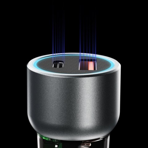 Ładowarka samochodowa Dudao R4T 25W USB-A / USB-C - szara