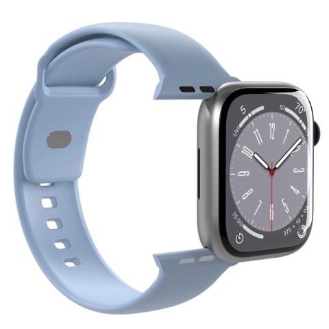 Pasek silikonowy Puro Icon do Apple Watch 42 / 44 / 45 / 49 mm - jasnoniebieski (2 szt.)