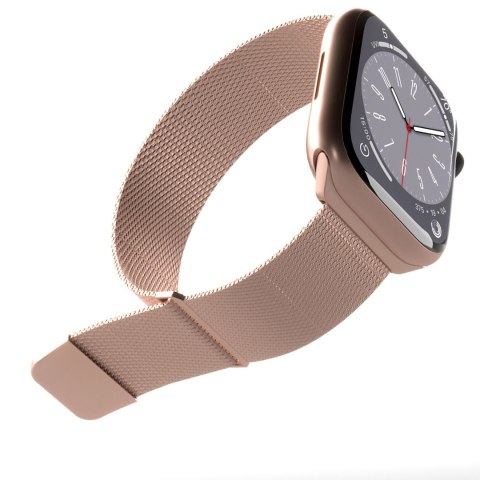 Pasek ze stali nierdzewnej Puro Milanese do Apple Watch 38 / 40 / 41 mm - różowy