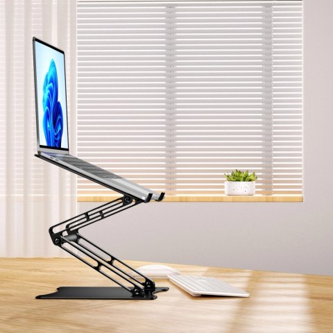 Podstawka pod laptopa, tablet Wozinsky WRS-CPY75DSB aluminiowa + Gratis! podstawka do smartfona - czarna