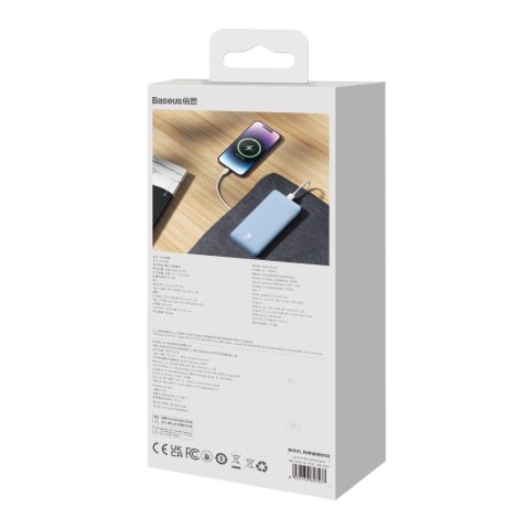 Powerbank Baseus Airpow 20W 10000mAh - niebieski