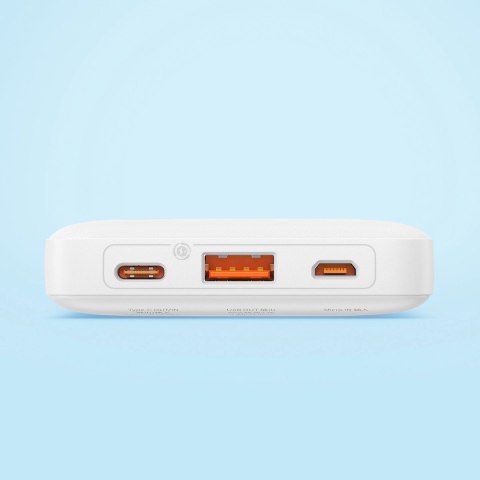 Powerbank Baseus Airpow 20W 10000mAh z kablem Baseus Simple Series USB-A - USB-C 30 cm - biały