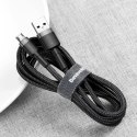 Kabel Baseus Cafule Cable CAMKLF-CG1 USB-A / micro USB 1.5A 2 m - czarno-szary