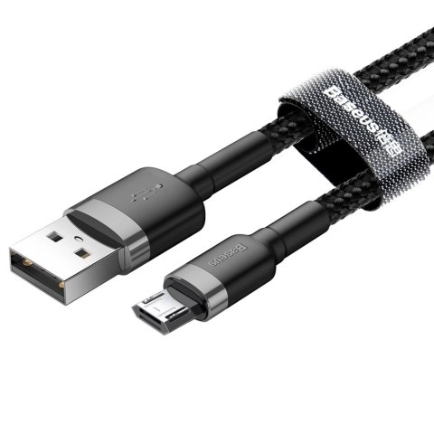 Kabel Baseus Cafule Cable CAMKLF-CG1 USB-A / micro USB 1.5A 2 m - czarno-szary