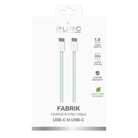 Kabel Puro Fabrik USB-C - USB-C 1,5m 60W 480mbps - niebieski