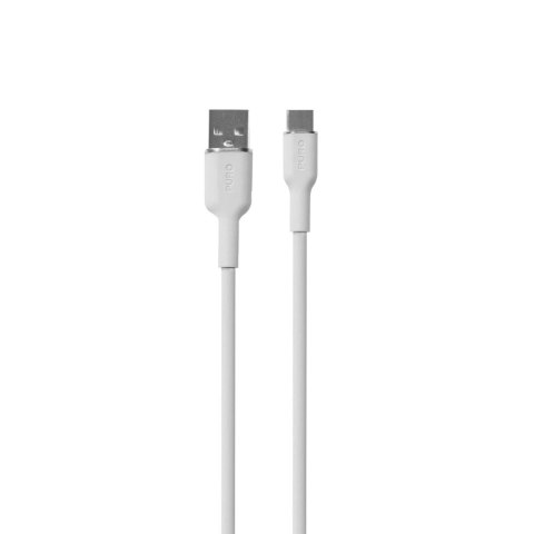 Kabel Puro Soft USB-A - USB-C 1,5m - biały