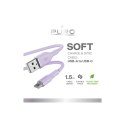 Kabel Puro Soft USB-A - USB-C 1,5m - fioletowy