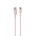 Kabel Puro Soft USB-A - USB-C 1,5m - różowy