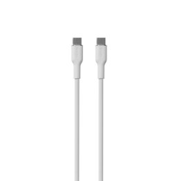 Kabel Puro Soft USB-C - USB-C 60W 1,5m silikonowy- biały