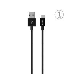 Kabel Puro White USB-A USB-C 1m - czarny