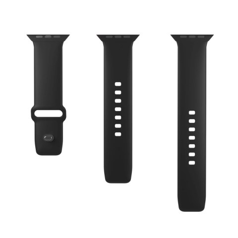 Pasek silikonowy Puro Icon do Apple Watch 42 / 44 / 45 / 49 mm - czarny (2 szt.)