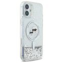 Etui Karl Lagerfeld Liquid Glitter Karl & Choupette Head Magsafe na iPhone 16 Plus - przezroczyste
