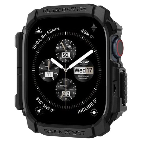 Etui Spigen Rugged Armor na Apple Watch 10 (42 mm) - czarne