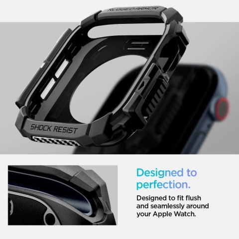 Etui Spigen Rugged Armor na Apple Watch 10 (42 mm) - czarne