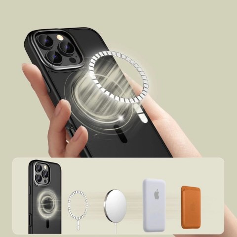 Etui Tech-Protect MagEdge MagSafe na iPhone 16 Pro - półprzezroczyste