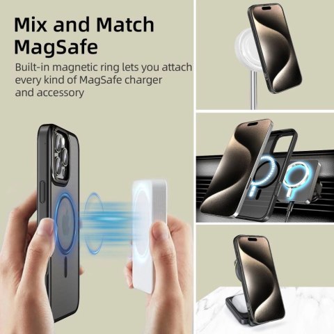 Etui Tech-Protect MagEdge MagSafe na iPhone 16 Pro - półprzezroczyste