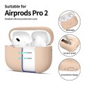 Etui Tech-Protect Silicone na Apple AirPods Pro 1 / 2 - beżowe