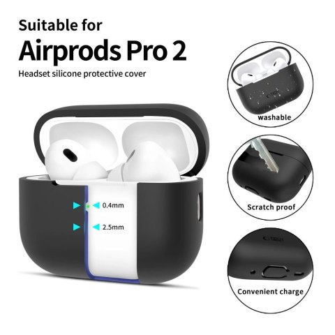 Etui Tech-Protect Silicone na Apple AirPods Pro 1 / 2 - czarne