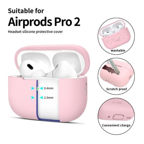 Etui Tech-Protect Silicone na Apple AirPods Pro 1 / 2 - różowe