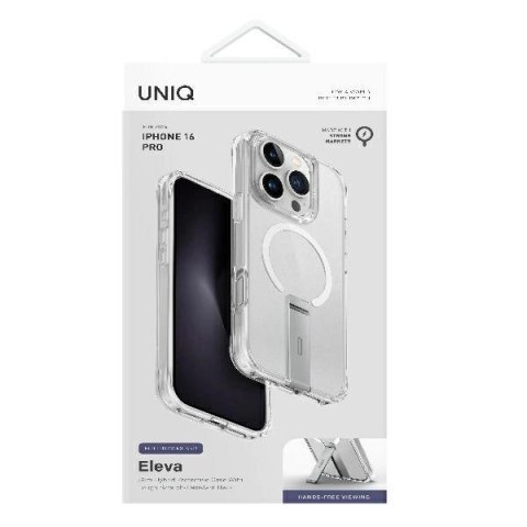 Etui UNIQ Eleva with Vertica Stand na iPhone 16 Pro - przezroczyste